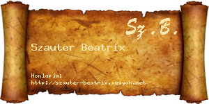Szauter Beatrix névjegykártya